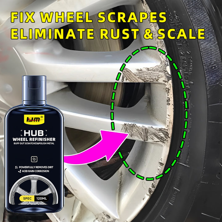 Car Wheel Hub Scratches Repair Kit Wheel Hub Retreading and Polishing Paste Automobile Wheel Hub Scratches Rust Fading Repair Agent Premium Care Wax for Wheel Hub