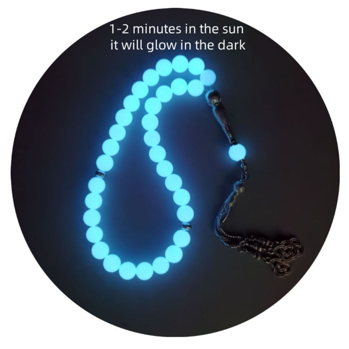 GlowintheDark Tasbih Natural Stone YNecklace for Ramadan  t4jle