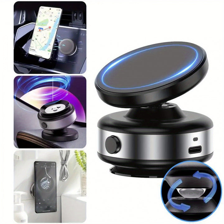 Rotatable 360 Degree Magnetic Car Phone Mount Electric Vacuum Suction  APS13