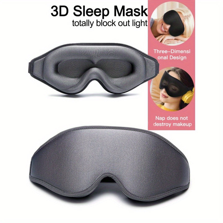 3D Contoured Sleep Mask  Soft Memory Foam Eye Mask for Sleeping Aid Soothing Blindfold with 99 Light Blocking AluminumFree Suitable for All Skin Types Eye Shade for Travel  Nap Accessory