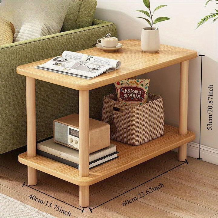 A TwoTiered Wooden Side Table with Storage  TC8G