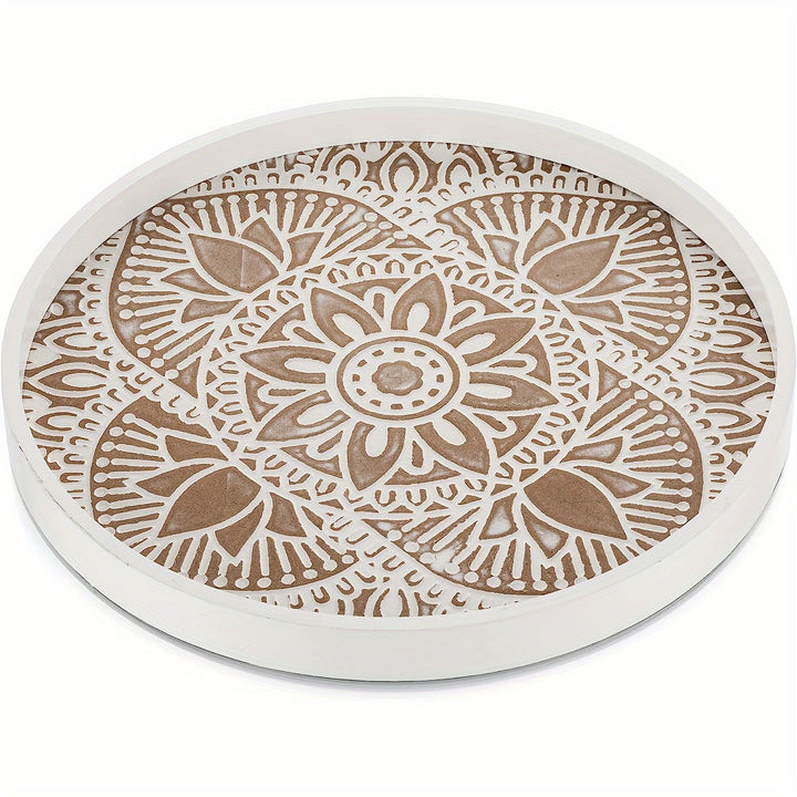 Rustic Boho Wooden Serving Tray  RK3M