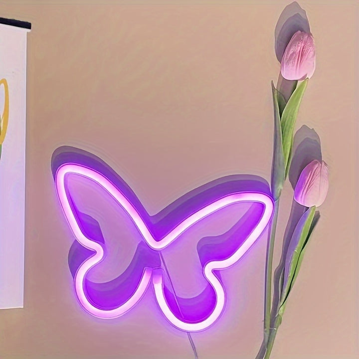 Butterfly LED Neon Sign Light USB  ZTE7