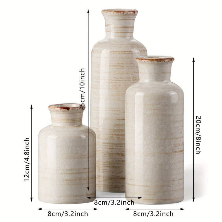 Set Of 3 Small Decorative Vases Decor  FB3G