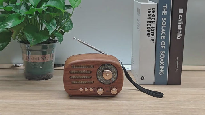 Retro Wood Grain Radio Speaker RZN937