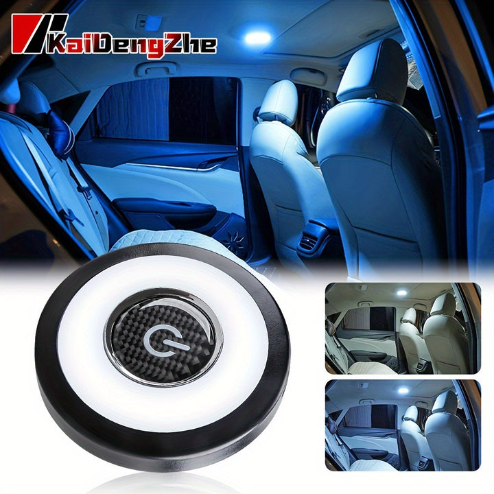 1PC 3 Colors USB Rechargeable LED Car Interior Dome Light USB Charging Roof Magnet For Vehicle RV Camping Reading Light Bedroom Cabinet Lamp