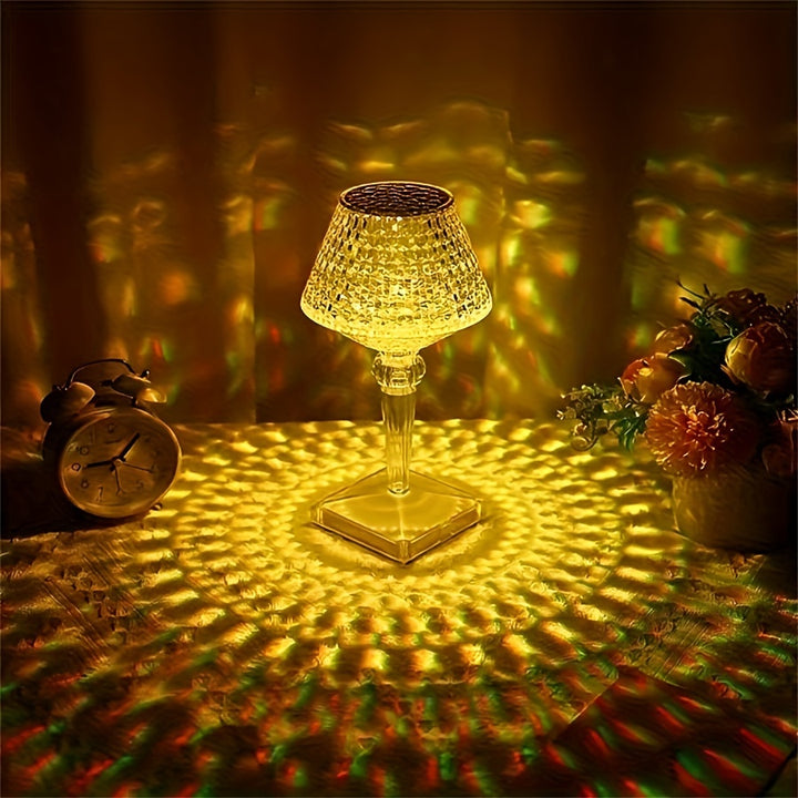 1pc Rechargeable LED Cordless Desk Lamp USB Charging Portable Touch Sensor Desk Lamp 16 Color Dimmable Night Light For Bedroom Bedroom Living Room Office College DormB0HN