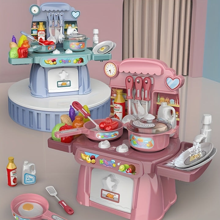 Kids Toys Kitchen Set 38 Years Old Toddler Play Kitchen Set Toys Pretend Cooking Food Game FruitBPB0