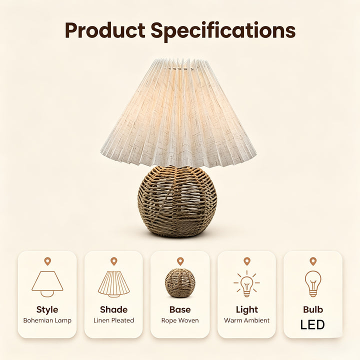Linen Pleated Lamp  SA97