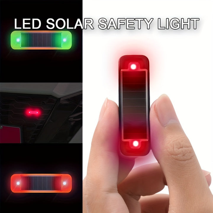 1pc Solar Decorative Light LED Solar Security Light For Car Motorcycle Bicycle Night Driving Road Barrier Safety Road Construction Sign
