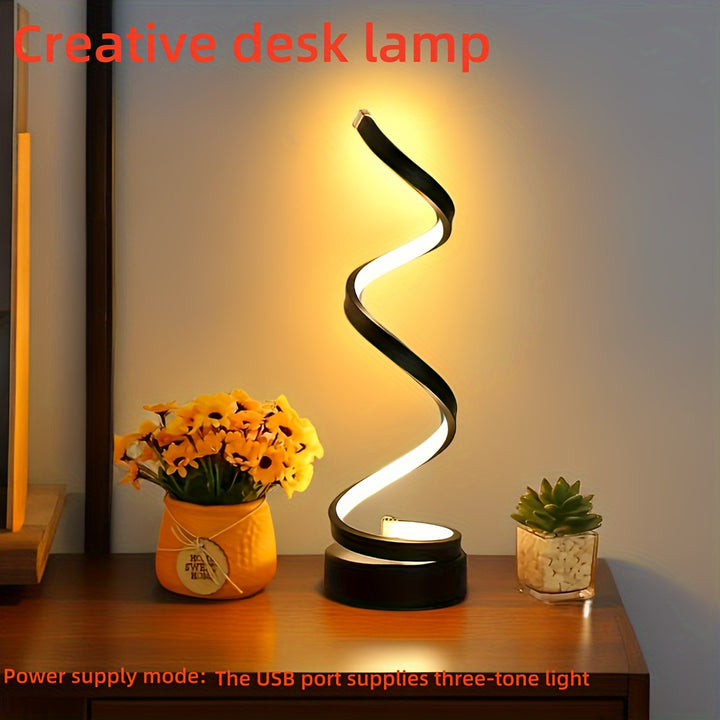 Classic Spiral Table Lamp for Office  Bedroom A20B