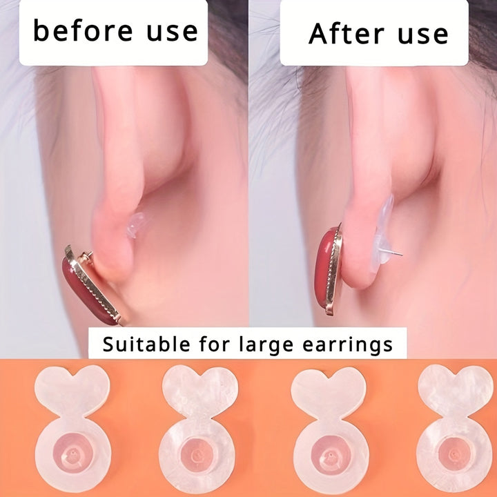 Silicone Earring Backs for Heavy Earrings  Invisible Lift Support Pads for DroopFree Earlobes  Secure Earring Lifters for Studs  Danglers  61220 Pcs  DIY Jewelry Making Supplies  Art Crafts  Sewing