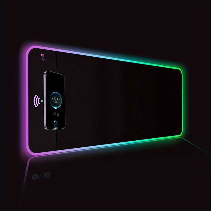 Extra Large 15W Fast Wireless Charging RGB Gaming Mouse Pad  FUI0