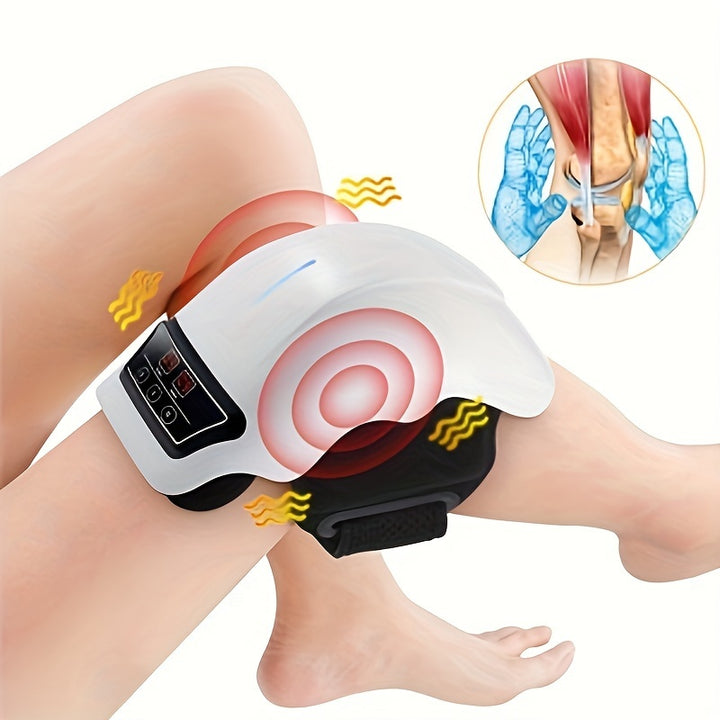 Portable Knee Massager with Heat Massage Relax Tight Muscles and Helps Minor Joint Stiffness and Discomfort HandsFree Design