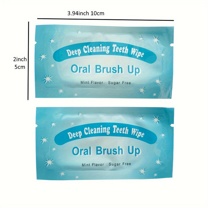 10pcs Finger Tooth Wipes Disposable Tooth Wipe Disposable Brush Oral Cleaning Wipe