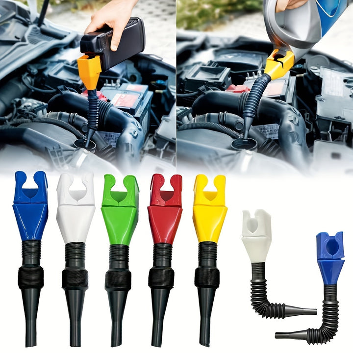 1pc Portable Oil Pouring Funnel Wide Mouth Flexible Funnel Small Square Funnel Snapon Funnel Car Refueling Funnel Multifunctional Retractable Smallcaliber Funnel