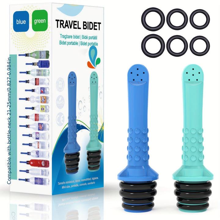 2pcs Portable Handheld Bidet Sprayer  Mini Pocket Body Washer For Women TravelFriendly Compatible With Plastic Bottles Ideal For Shower  Toilet Use Shower Heads With Handheld Spray Combo Portable Washer