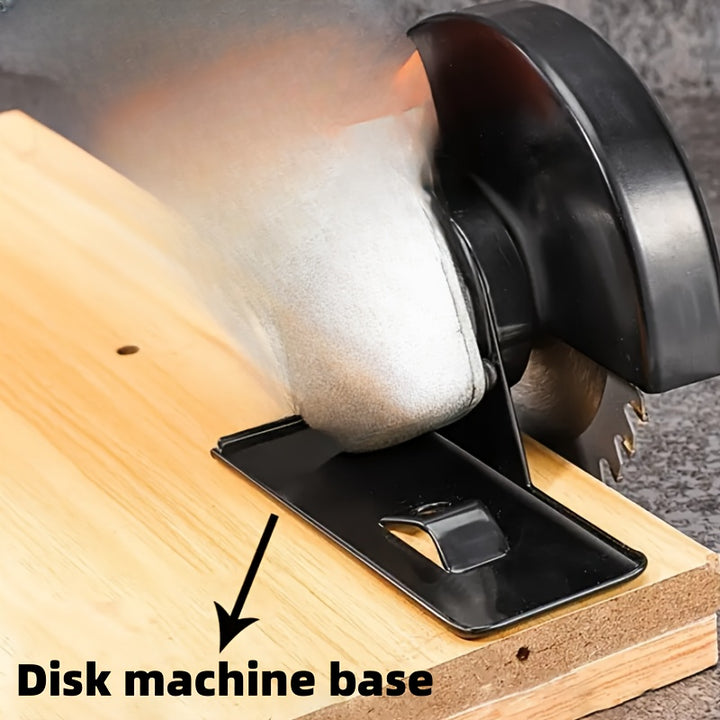 Adjustable Metal Disk Machine Base Stand with Adjustable Knob and Protective Shield Compatible with Grinder and Woodworking Tools  NonElectric Manual Operation