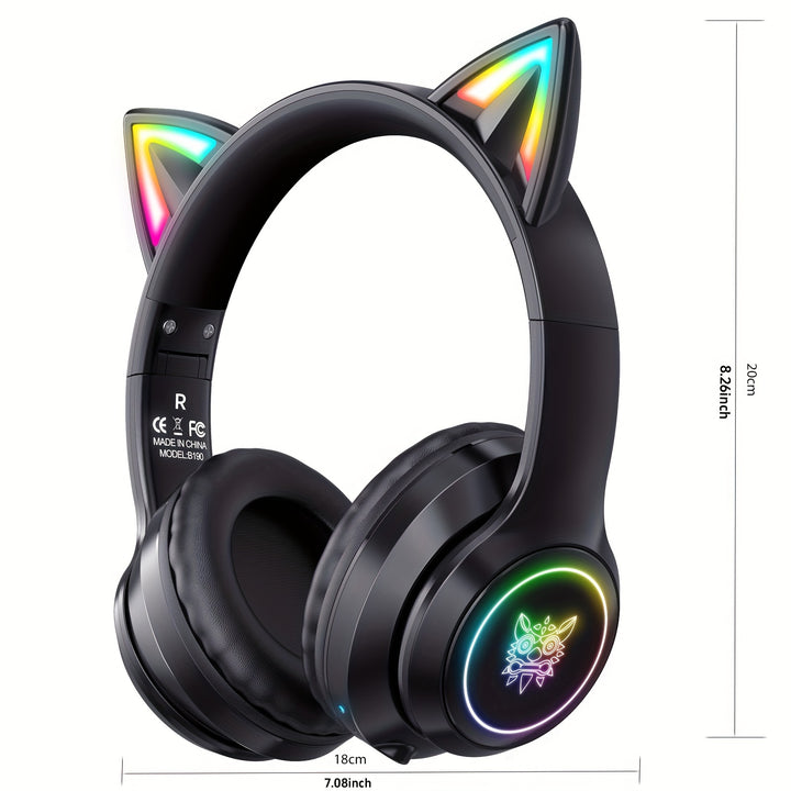 ONIKUMA RGB Cat Ear Gaming Headset with Microphone  SAE2