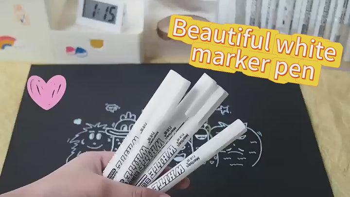 2pcs White Alcohol Markers  Waterproof OilBased Permanent Gel Ink for Tire Art Graffiti Fabric Wood  Faux Leather  Durable StainResistant Vibrant Colors  Ideal for Creative Designs for Return School