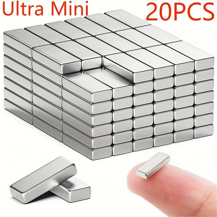 20pcs Ultra Mini Neodymium Magnets  Rectangular Rare Earth Bar Magnets For Car Exterior Accessories Car Magnets For Vehicles Car Magnet