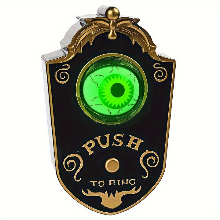 1pc Halloween Animated Eye Doorbell Spooky Talking Prop with LightUp Eyeball 175cm Height Plastic Haunted House Prank Decoration For Home and Bar Decor