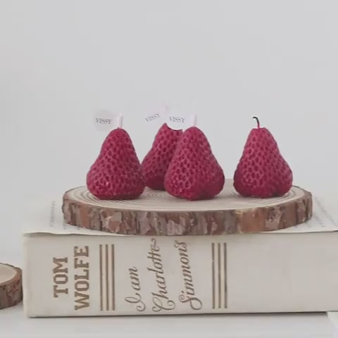 4pcs Strawberry Aromatherapy Candles  Perfect for Birthdays Anniversaries Weddings  Valentines Day  LongLasting Scent Smokeless  Sustainable