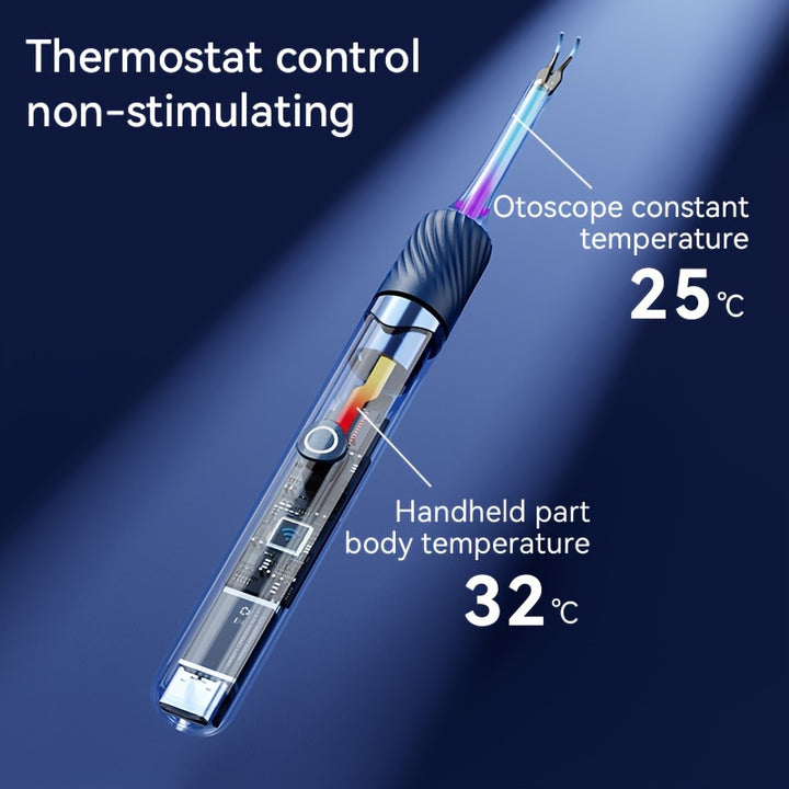 Inskam 3in1 Smart Visual Earwax Remover Kit with Tweezers and Spoon 1200W Effective Ear Cleaning Tool AlcoholFree USB Rechargeable 240mAh Lithium Battery Professional Massage Device for Beauty Spa
