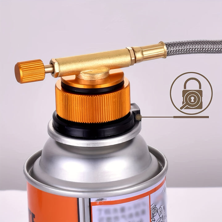 Aluminum Alloy Camping Gas Adapter  Convert Butane Canisters to ScrewOn Cartridges for Outdoor Cooking