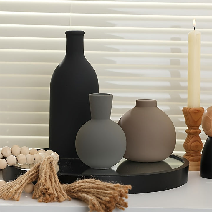Nordic Morandi Ceramic Vase SetAMLERWQ