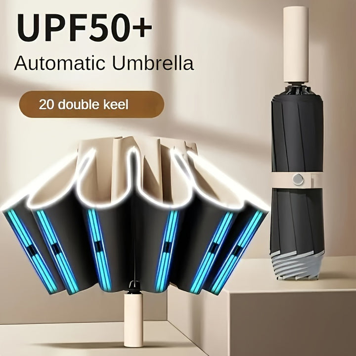 10 Ribs Automatic Sunshade Umbrella Reflective Strip Safety Umbrella  TJRXOA9