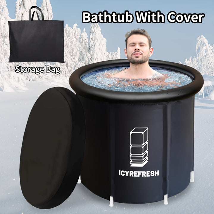 1pc Portable Ice Bath Tub For Athletes With Cover 105Gallon 400L Capacity Plastic0WO5