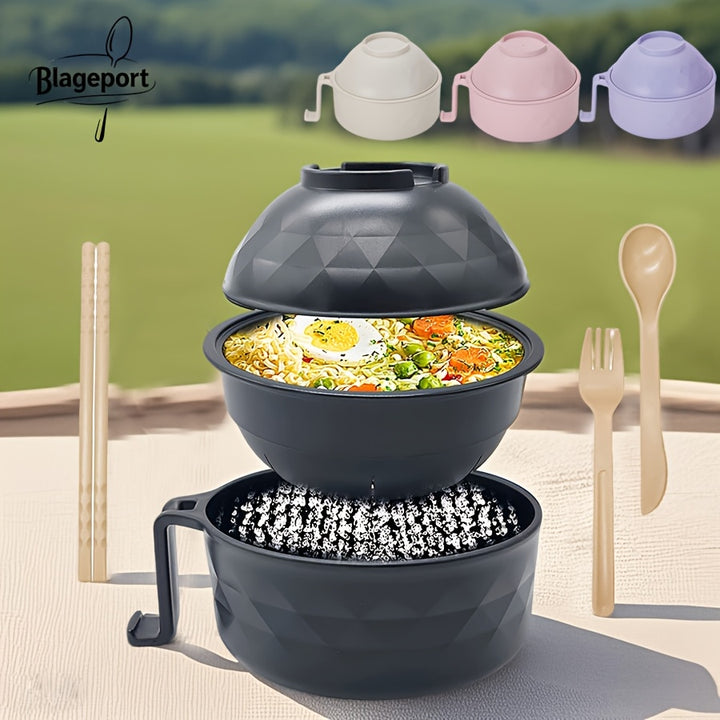 MicrowaveSafe Plastic Ramen Bowl SetAMLUVREWQ