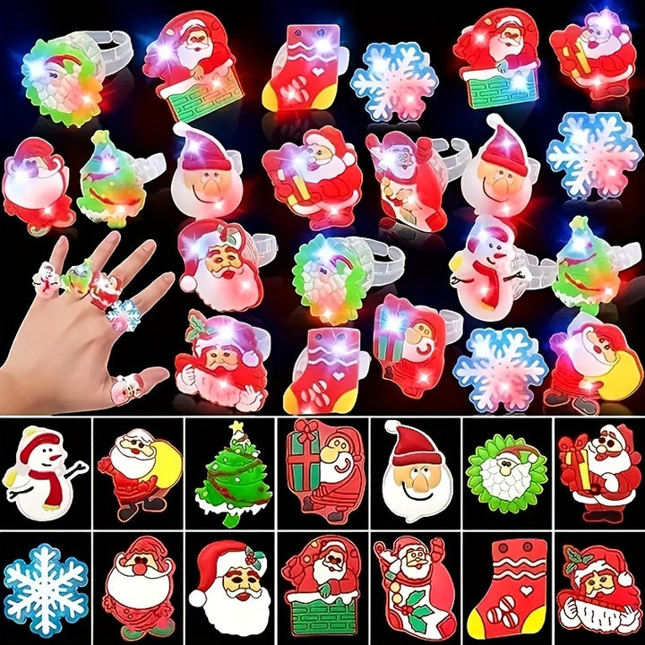 10pcs LED Colorful Glowing Rings Most Popular Christmas Party Among Sparkling In The DarkQAZA