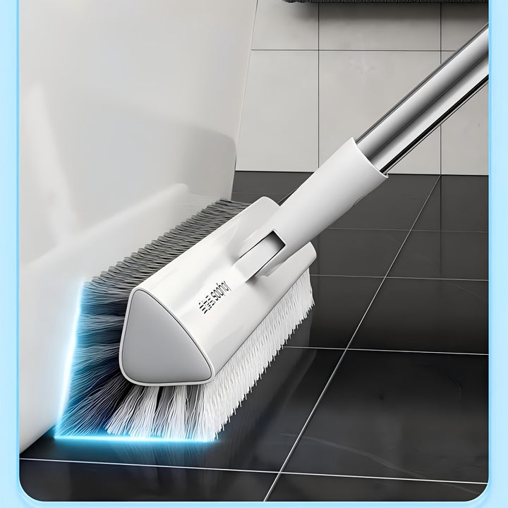 Versatile Floor Scrubber with Rotating Head  Durable Plastic Ideal for Bathroom Kitchen  Tile Cleaning