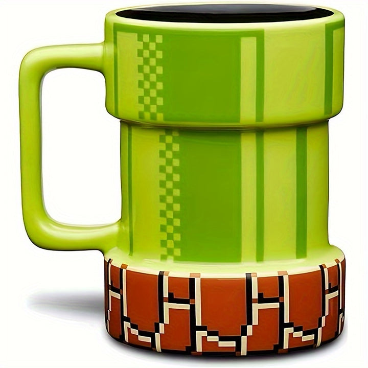 Pixelated Game Water Pipe Ceramic Coffee Mug  BJU9