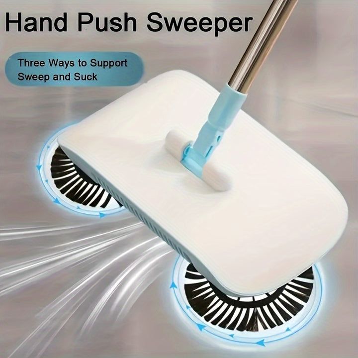 1pc Floor Sweeper Upgrade Hand Push Sweeper Robot With Dustpan Set For Hotel Small Portable Broom Clean Dust Pet Hair Hand Push Mop Home Essential