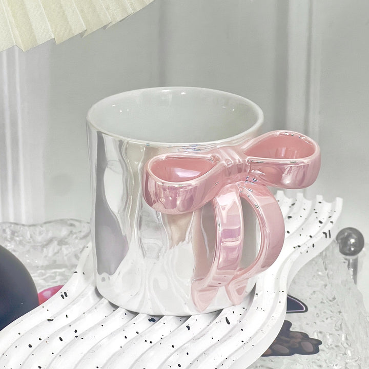  Elegant Butterfly Bow Ceramic Coffee Mug  I7CG