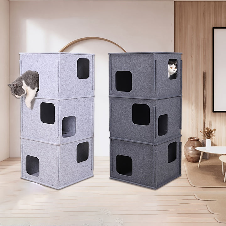 Stackable Cat Cube Condo Maze  NJKSGB