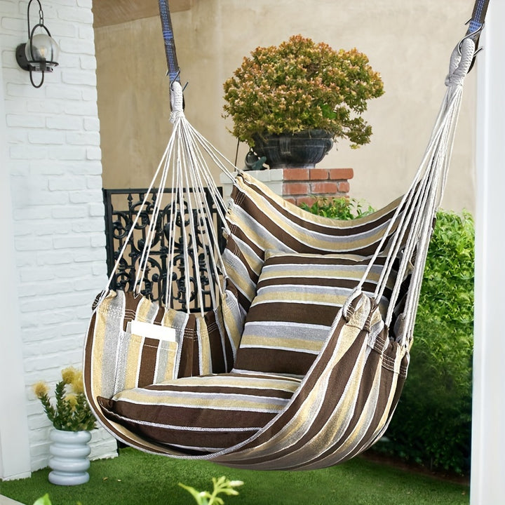 Bohemian Hammock Chair with Cushions  NJ9LG4