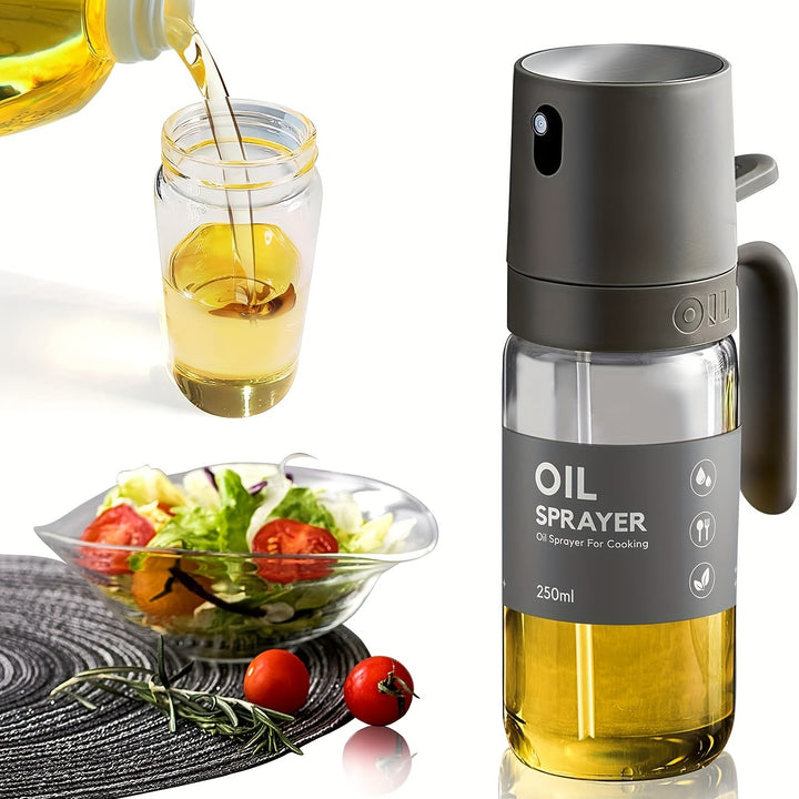 1pc Oil Sprayer For Cooking 85oz Glass Oil Spray Bottle Oil Mister Cooking Oil Sprayer Olive Oil Sprayer Oil Dispenser For Air Fryer For Salad Making Barbecue Kitchen Gadgets Kitchen Accessories Cheap Stuff 250ml