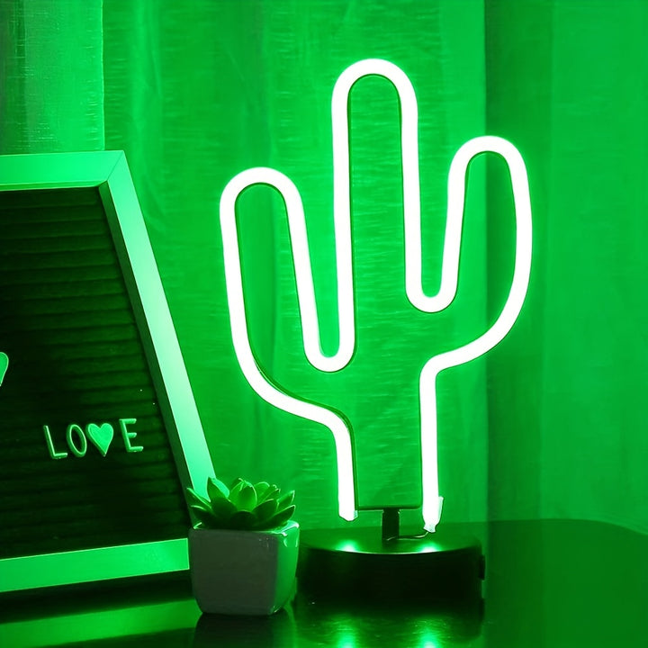 AMEVRGTHS Green Cactus Neon Sign LED  R3UN