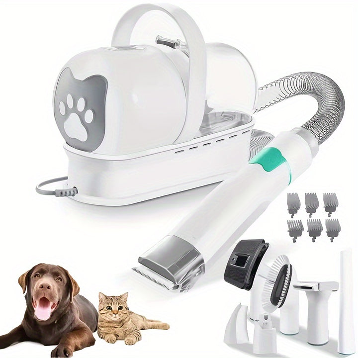 7in1 Quiet Pet Grooming Vacuum Kit with Dog Clippers  NJ9865