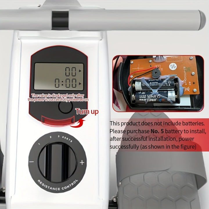 1pc Fitness Training Bike Folding Mute Indoor Exercise Bike Suitable For Fatburning Body Workout Battery Not Included