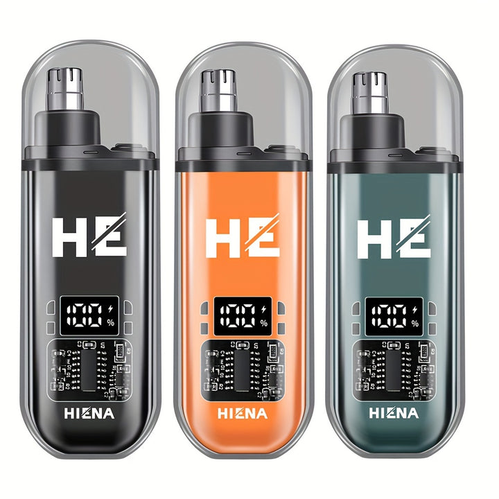 HIENA Electric Nose and Ear Hair Trimmer for Men and Women Mini Portable USB Rechargeable Stainless Steel Head Quiet Motor Nose Hair Cleaner 150mAh Lithium Battery Plastic Material  Ideal Gift