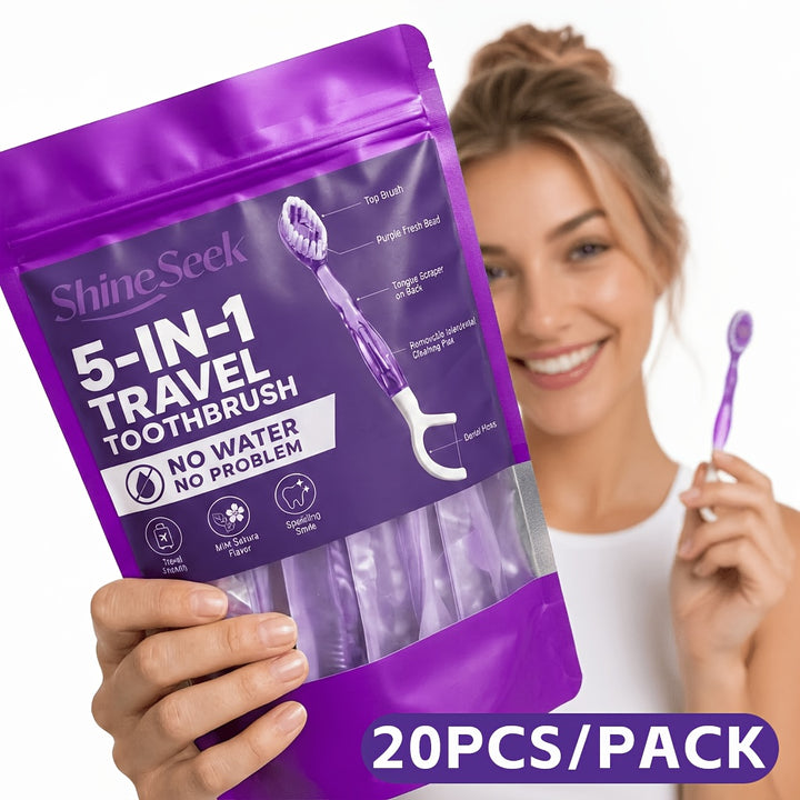 Purple 5in1 Portable Toothbrush Care Kit  SA92