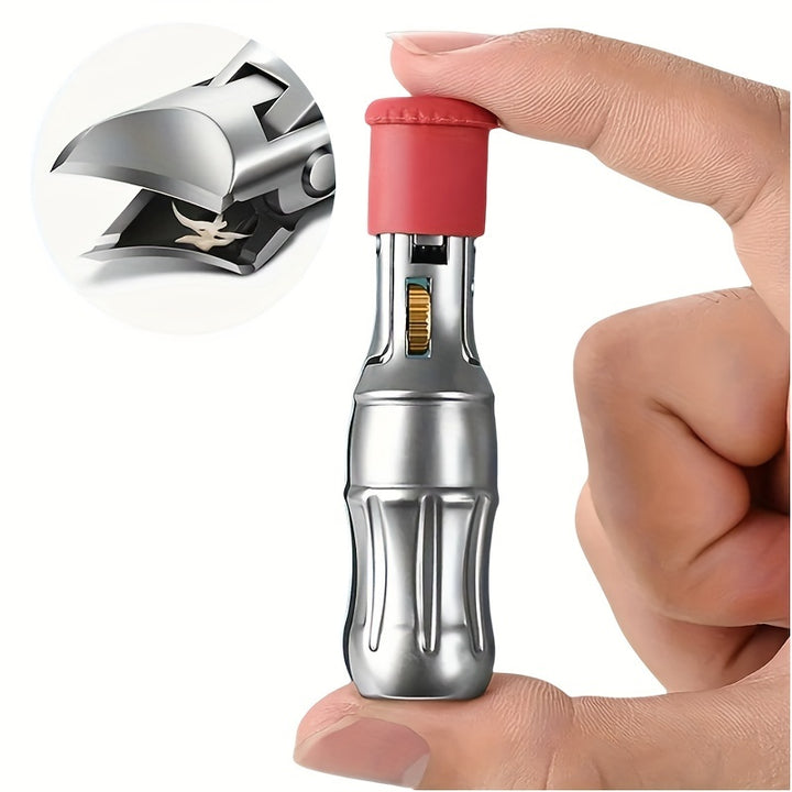 Ergonomic NoMess Nail Clippers Slant Edge with Catcher Unique EasyGrip Design Classic Style