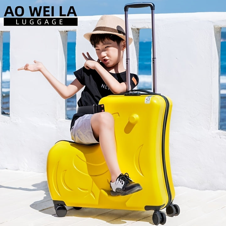 AOWEILA Wooden Horse Suitcase