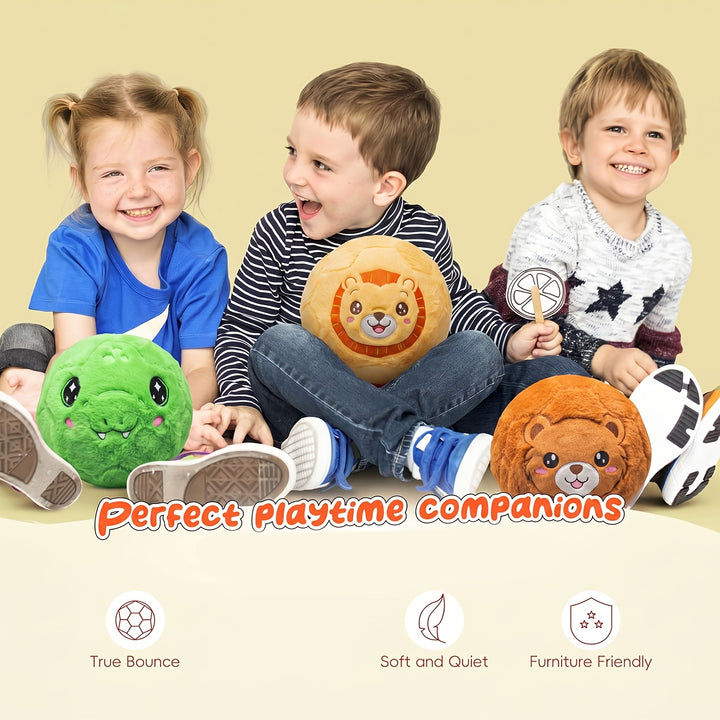 DinosaurBearLion Plush Soccer Ball with PumpAMLPOIU