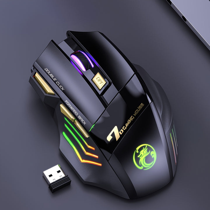 Rechargeable Wireless Mouse BT Gamer Gaming Mouse Computer  FI0B